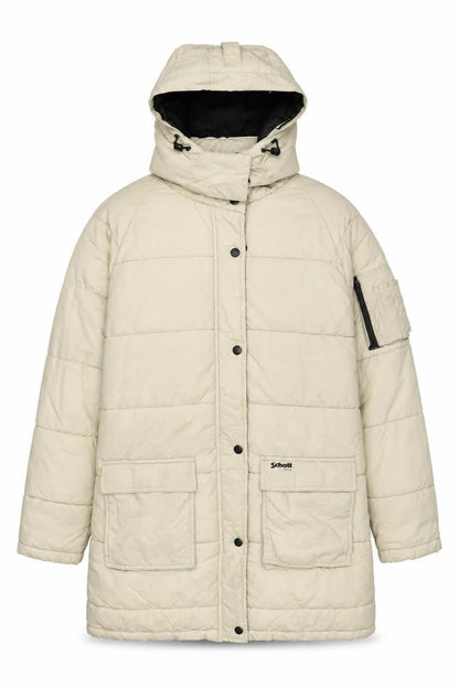 Mens UK Size L Schott NYC Beige Puffer Jacket