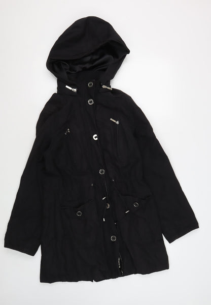 Womens UK Size 10 Marks and Spencer Black Anorak Coat