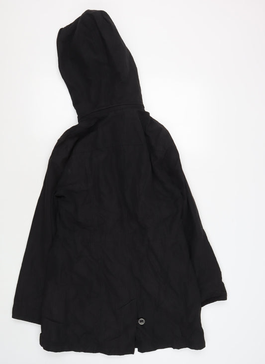 Womens UK Size 10 Marks and Spencer Black Anorak Coat