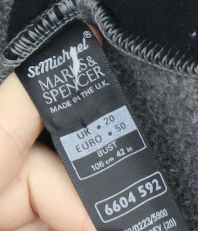 Unisex Adults UK Size 20 Plus Marks and Spencer Grey Basic Jacket