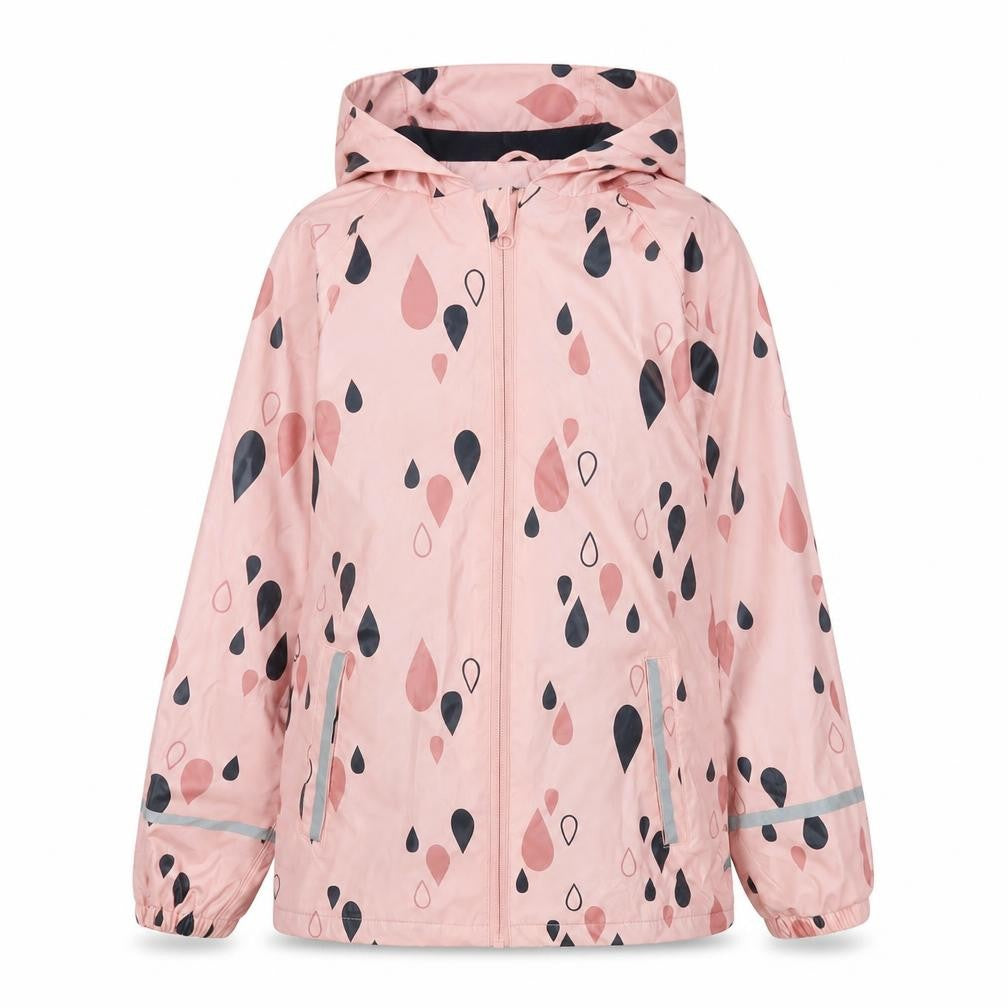 Front view of Lupilu Pink girls’ rain coat 6-8 years