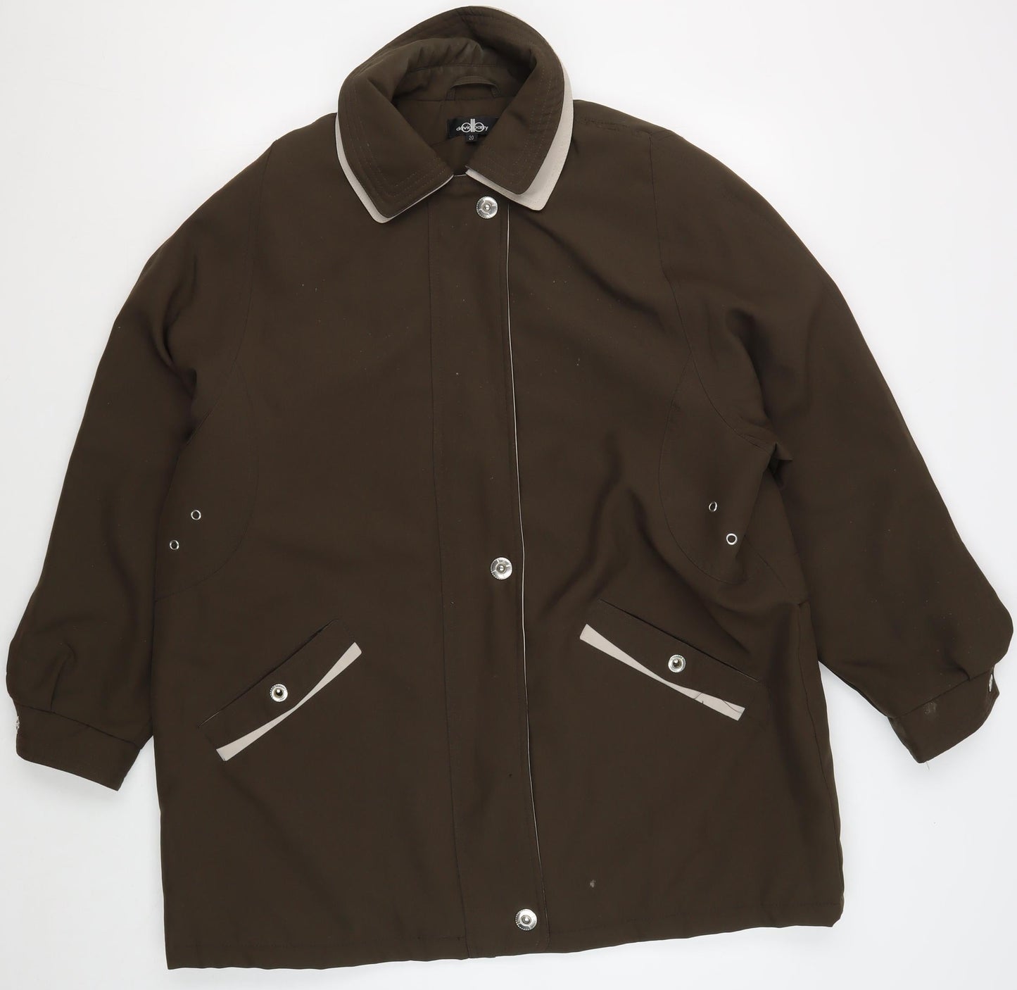 Womens UK Size 20 David Barry Brown Overcoat
