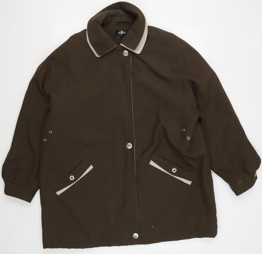 Womens UK Size 20 David Barry Brown Overcoat