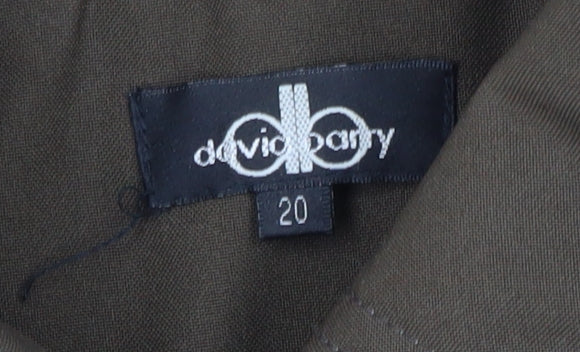 Womens UK Size 20 David Barry Brown Overcoat
