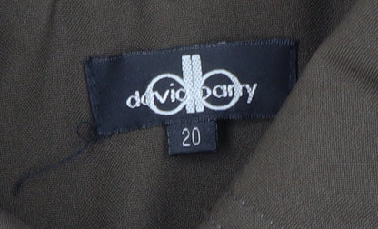Womens UK Size 20 David Barry Brown Overcoat