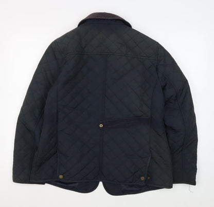 Womens UK Size 14 CC Black Quilted Coat