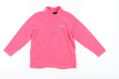 Regatta Girls Pink Fleece 1/2 Zip Sweatshirt 5-6 Years