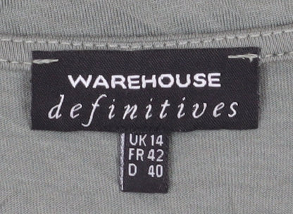 Warehouse Women’s Green Tank Top Size 14
