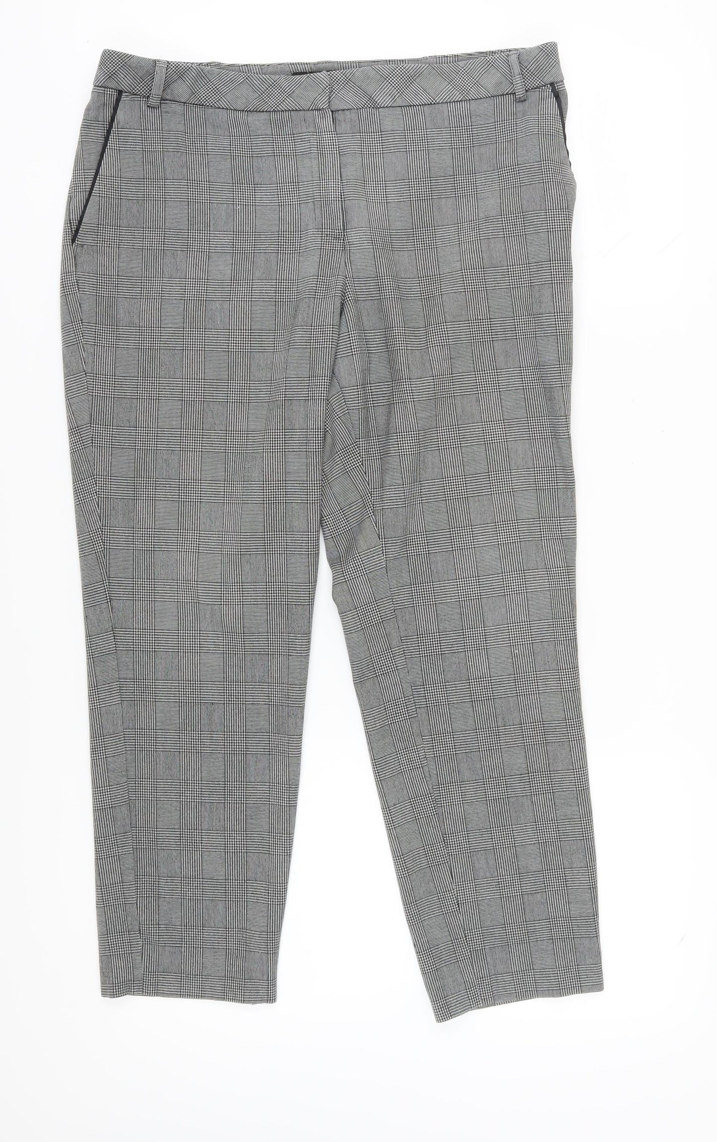 Womens UK Size 14 NEXT Regular Fit Business Workwear Grey Trousers