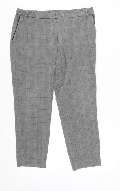 Womens UK Size 14 NEXT Regular Fit Business Workwear Grey Trousers