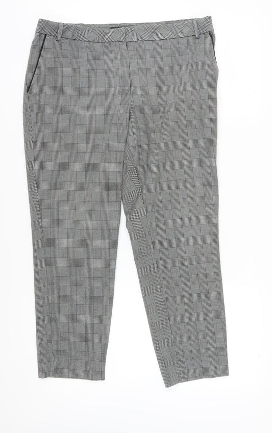 Womens UK Size 14 NEXT Regular Fit Business Workwear Grey Trousers