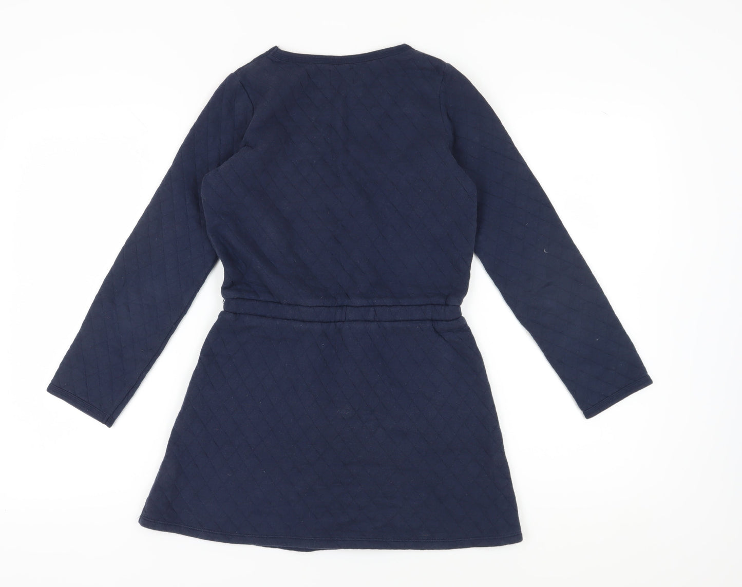Boden Girls' Blue Long Sleeve Quilted Dress 11-12 Years