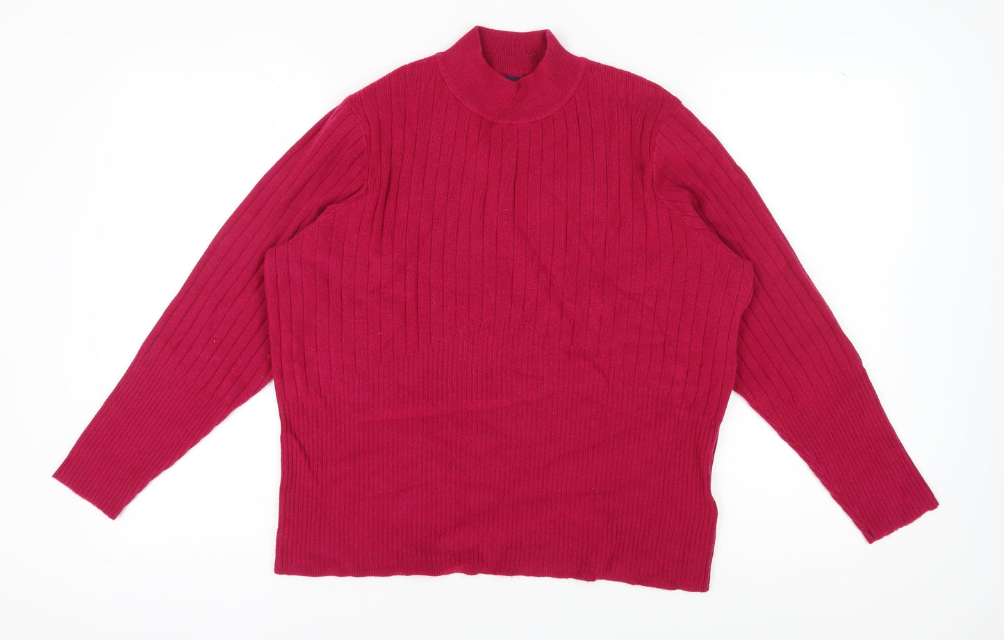 Womens UK Size 22 Marks and Spencer Red Pullover Jumper