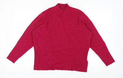 Womens UK Size 22 Marks and Spencer Red Pullover Jumper