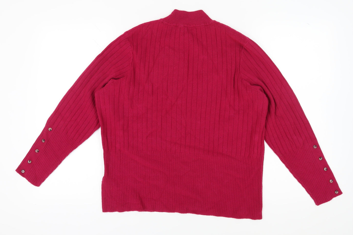 Womens UK Size 22 Marks and Spencer Red Pullover Jumper