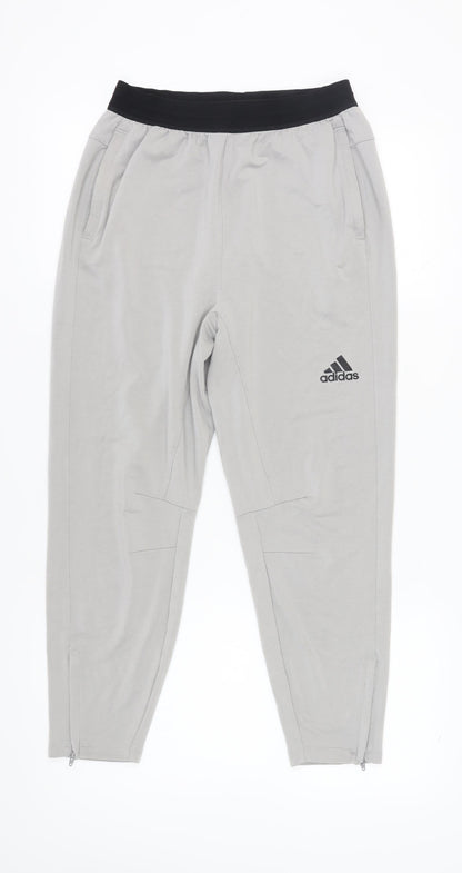 Adidas Men's Grey Jogger Trousers M