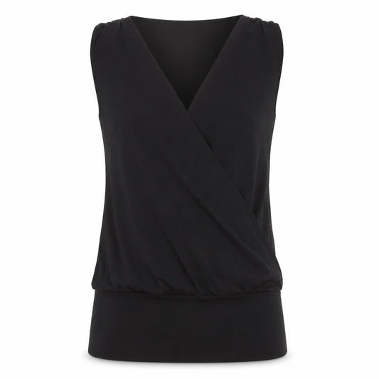 Cubus Women's Black Wrap Sleeveless Top - Size S