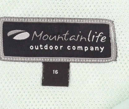 Mountainlife Women's Green Button-Up Shirt Size 16