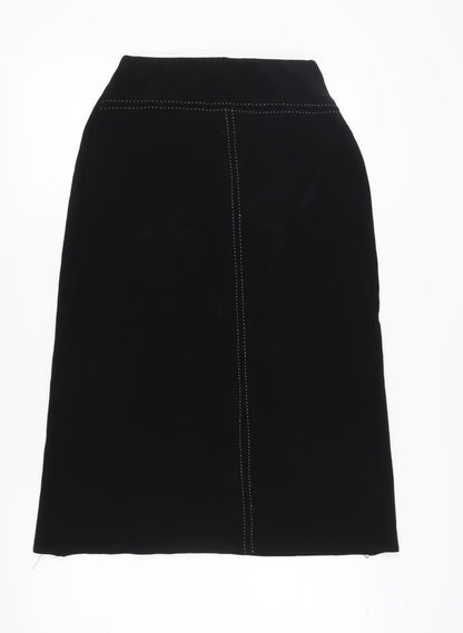Amaranto Women's Black Midi Pencil Skirt Size 12