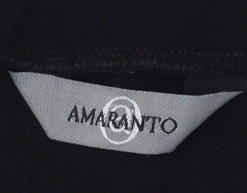 Amaranto Women's Black Midi Pencil Skirt Size 12