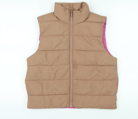 Noisy May Women's Brown Puffer Waistcoat L