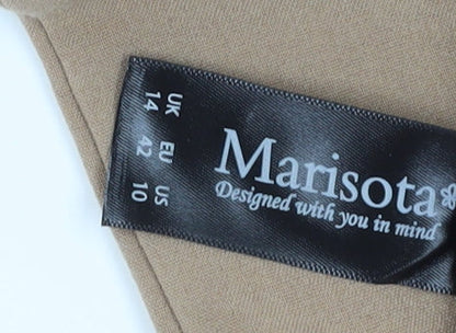 Womens UK Size 14 Marisota Regular Fit Business Casual Beige Trousers