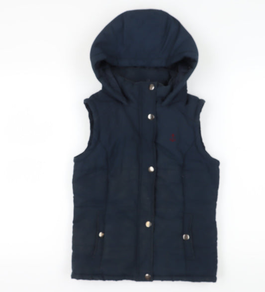 Blonde + Blonde Women's Blue Hooded Puffer Vest