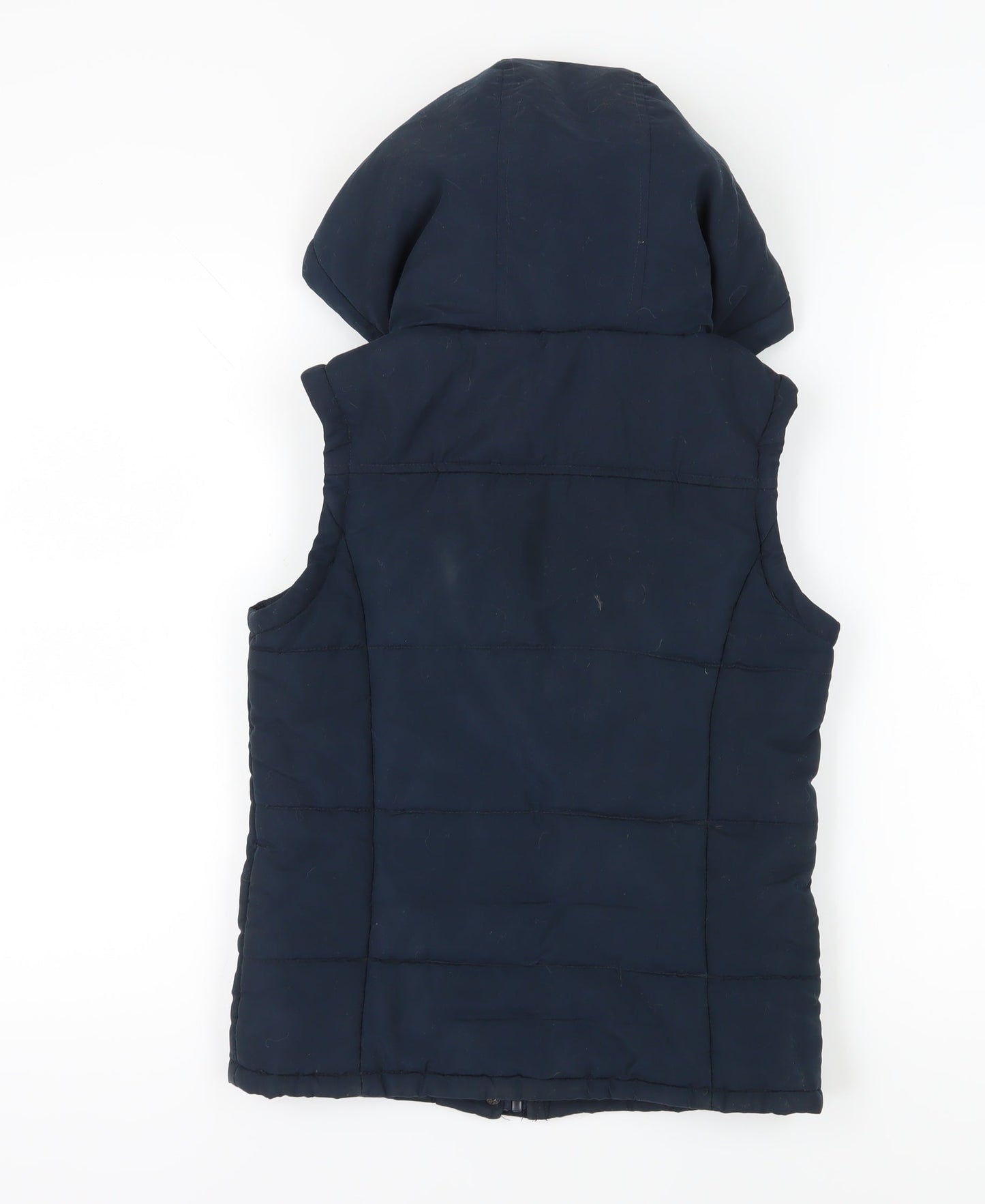 Blonde + Blonde Women's Blue Hooded Puffer Vest