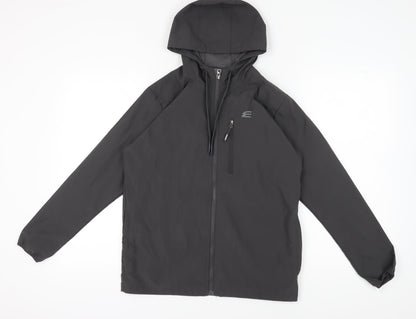 Mens UK Size M Elgini Black Windbreaker Coat