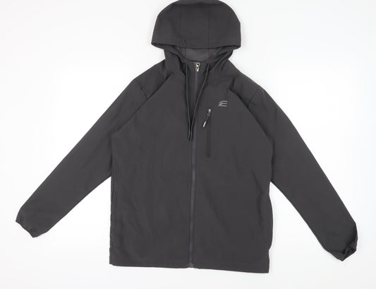 Mens UK Size M Elgini Black Windbreaker Coat