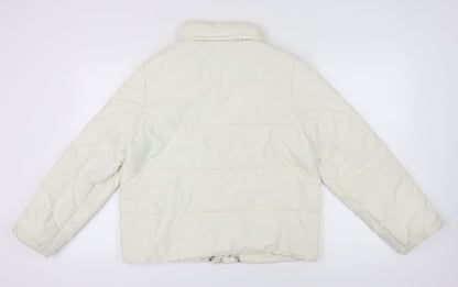 Womens UK Size 16 Marks and Spencer White Puffer Jacket