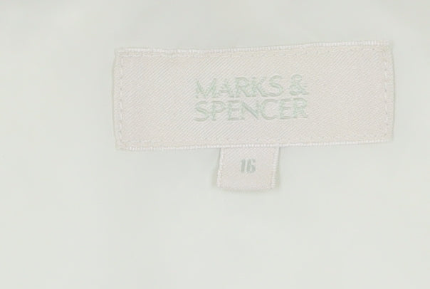 Womens UK Size 16 Marks and Spencer White Puffer Jacket