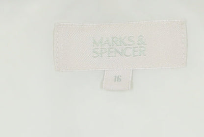 Womens UK Size 16 Marks and Spencer White Puffer Jacket