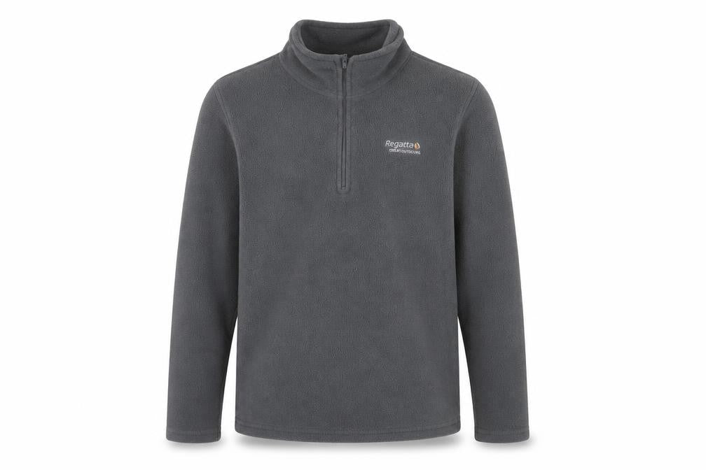 Front view of Regatta boys’ grey fleece sweatshirt 12 years