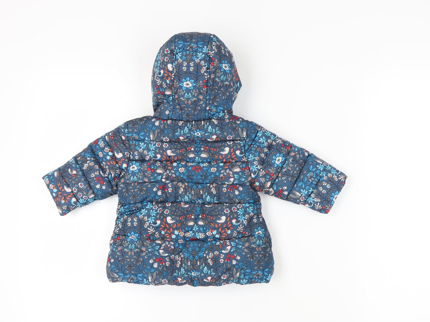 Next Unisex Baby Blue Floral Puffer Jacket 3-6 Months
