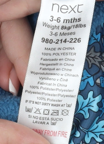 Next Unisex Baby Blue Floral Puffer Jacket 3-6 Months