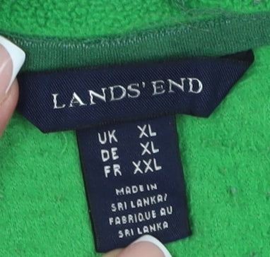 Womens UK Size XL Lands' End Green Pullover Sweatshirt