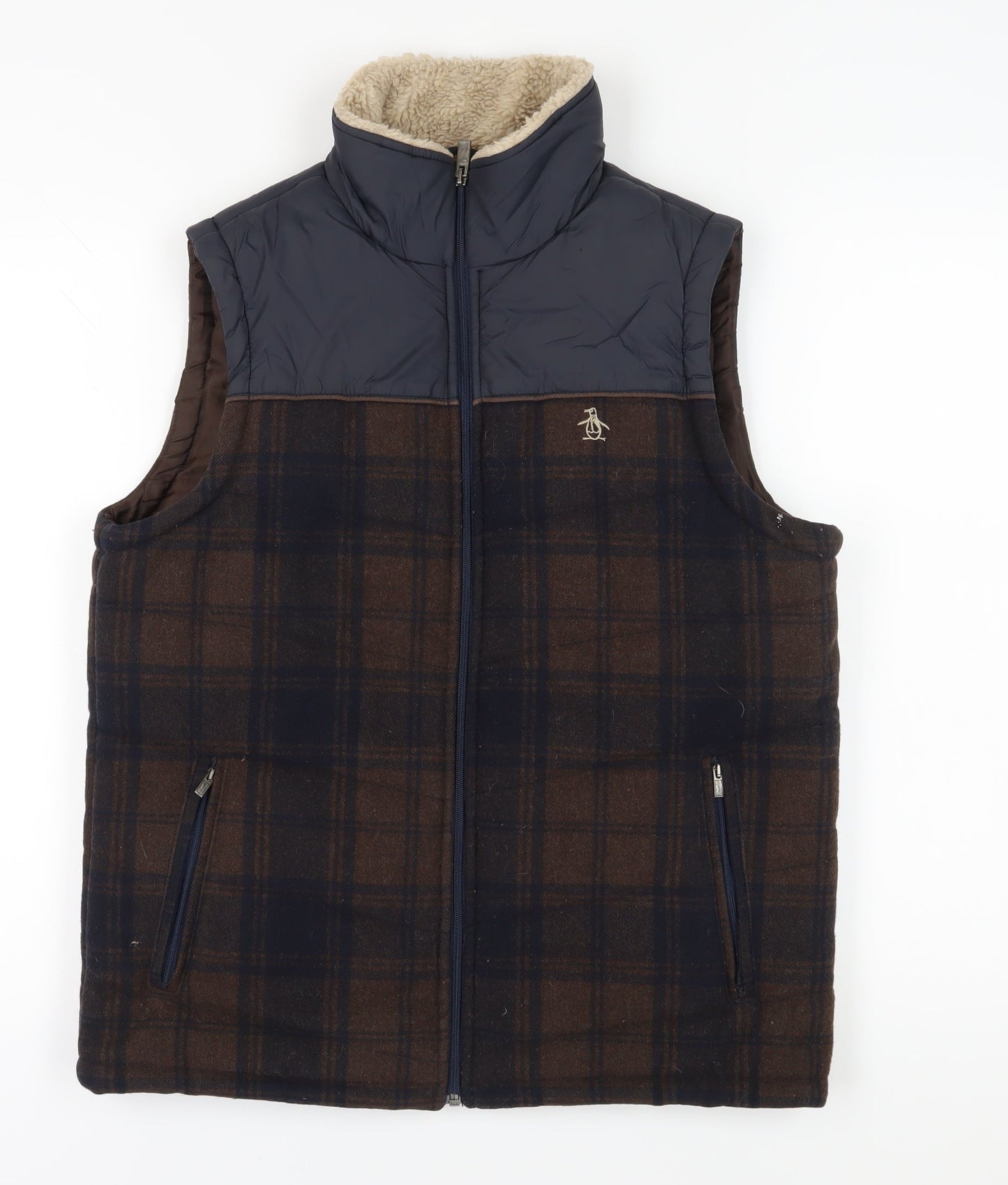 Mens UK Size M Penguin Brown Puffer Jacket