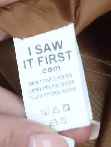 I Saw It First Women's Brown Padded Waistcoat Size 12