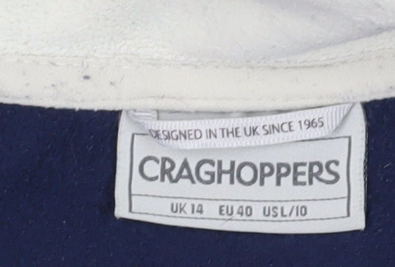 Craghoppers Women's Blue Fleece Henley Sweatshirt Size 14