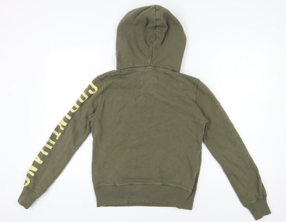 Womens UK Size 10 Jack Wills Green Pullover Hoodie