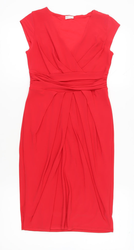 Minuet Petite Women's Red Sheath Dress, Size 8
