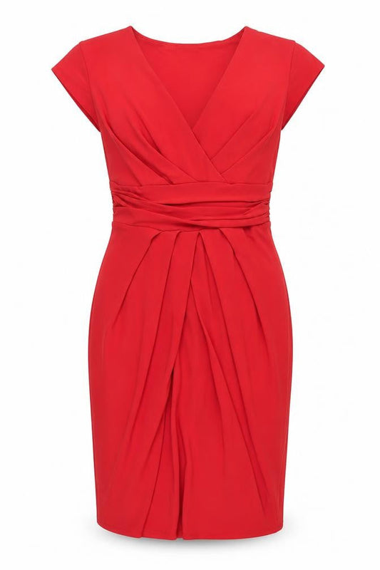 Minuet Petite Women's Red Sheath Dress, Size 8
