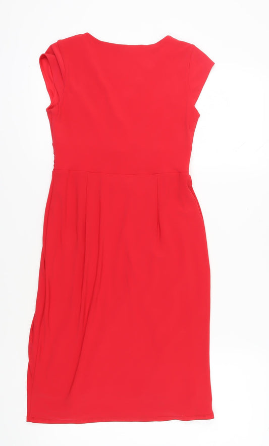 Minuet Petite Women's Red Sheath Dress, Size 8