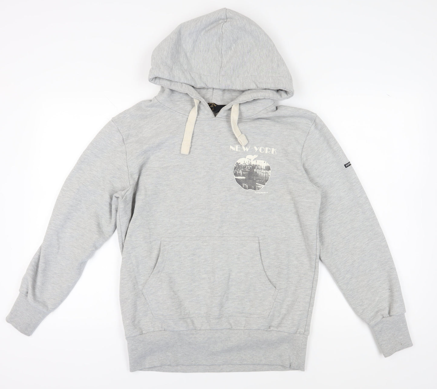 Superdry Women's Grey Pullover Hoodie Size 14