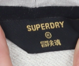 Superdry Women's Grey Pullover Hoodie Size 14