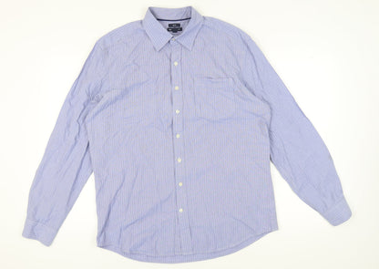 Gap Men's Blue Slim Fit Striped Shirt XL