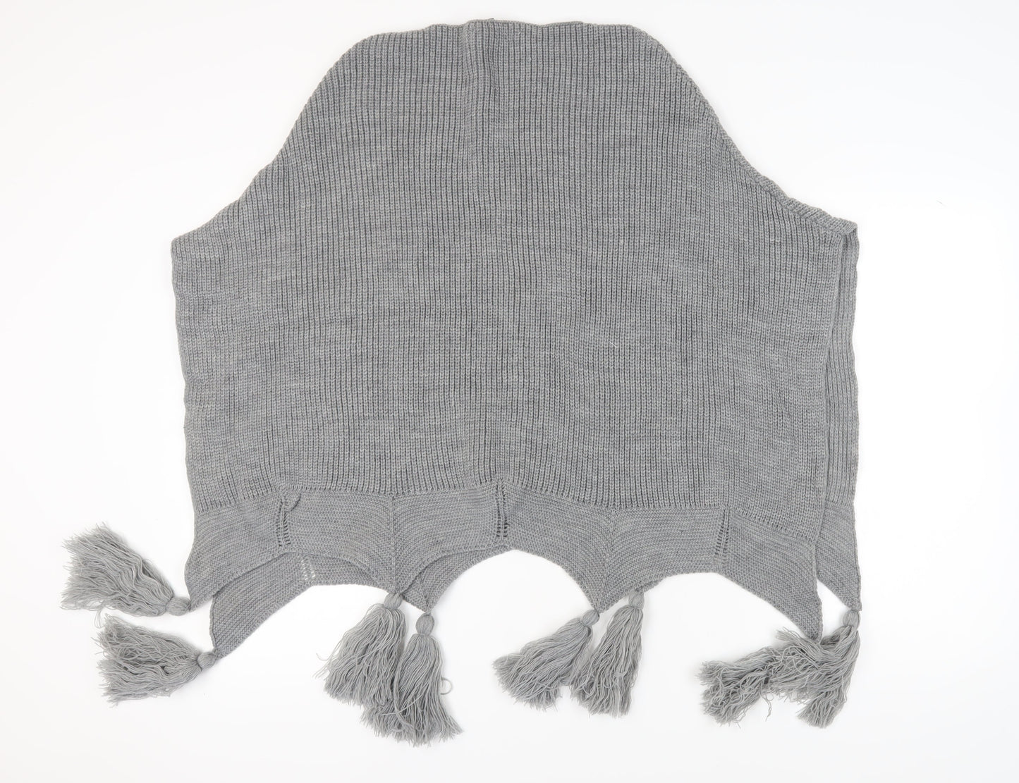 Vince Camuto Women's Grey Cape, One Size, Lightweight Tasselled