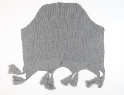 Vince Camuto Women's Grey Cape, One Size, Lightweight Tasselled