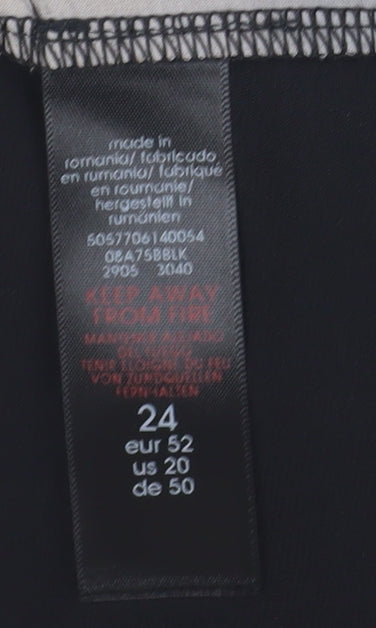 Evans Women's Black Colourblock 3/4 Sleeve T-Shirt